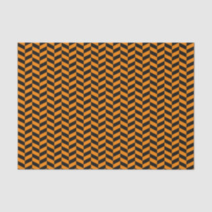 Papel de tejidos negro y Naranja Herringbone