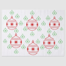 Papel de tejidos - Ornamentos de árbol redondo