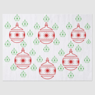 Papel de tejidos - Ornamentos de árbol redondo