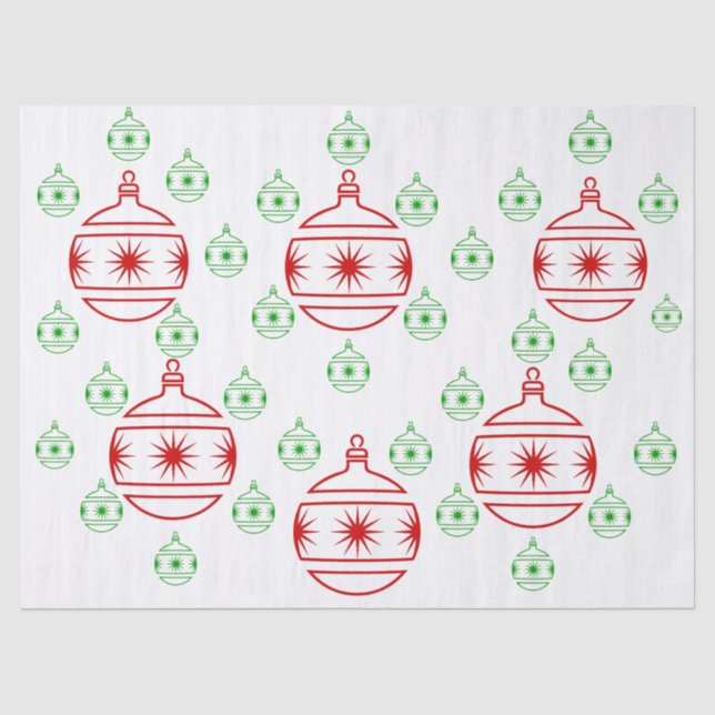 Papel de tejidos - Ornamentos de árbol redondo (Anverso)