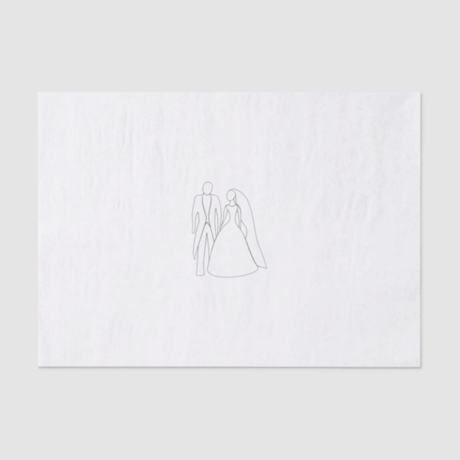 Papel de tejidos para Boda o ducha (Anverso)