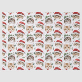 Papel de tejidos para gatos de navidades