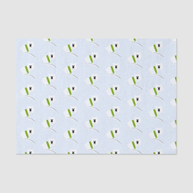 Papel de tejidos para niños de oso polar bebé Navi (Anverso)