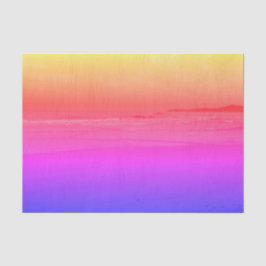 Papel de tejidos Pink Beach Sunset Yellow Naranja 