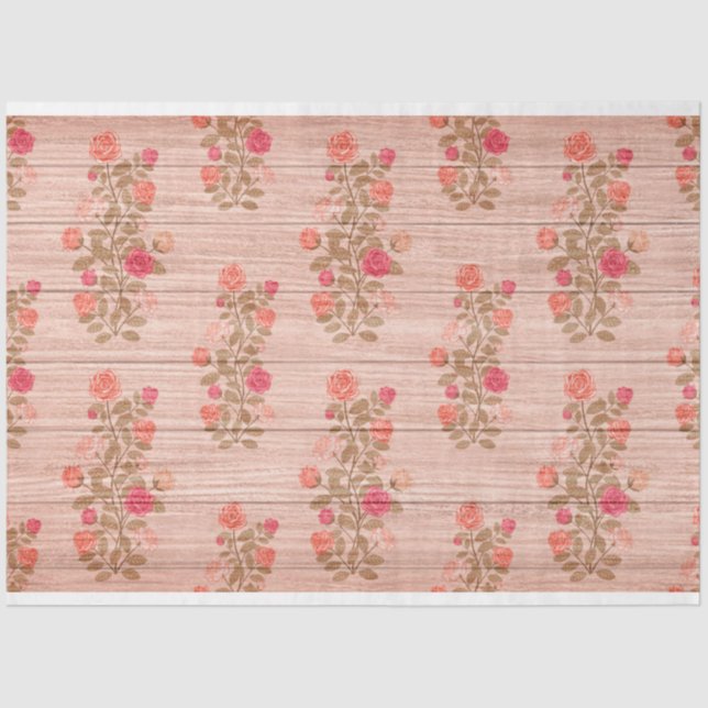 Papel de tejidos popular moderno con flores de mad (Anverso)