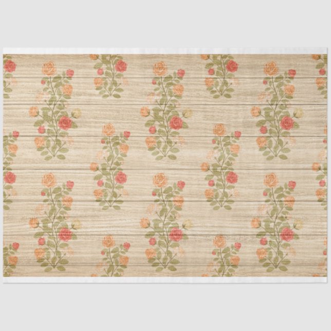 Papel de tejidos popular moderno con flores de mad (Anverso)