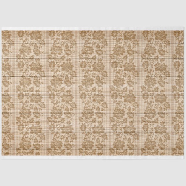 Papel de tejidos popular moderno con flores de mad (Anverso)