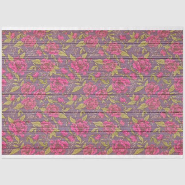 Papel de tejidos popular moderno con flores de mad (Anverso)