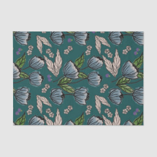 Papel de tejidos - Profundo Verde azulado