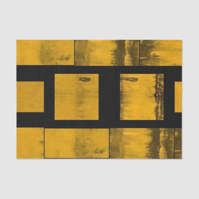 Papel de tejidos quemado negro amarillo (Anverso)