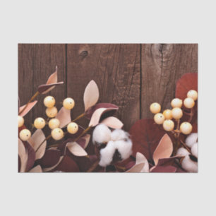 Papel de tejidos Rama de algodón envuelto en mader