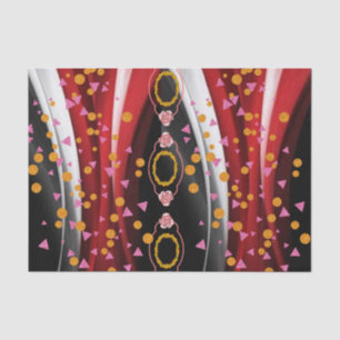 Papel de tejidos Resumen Blanco Negro Rojo