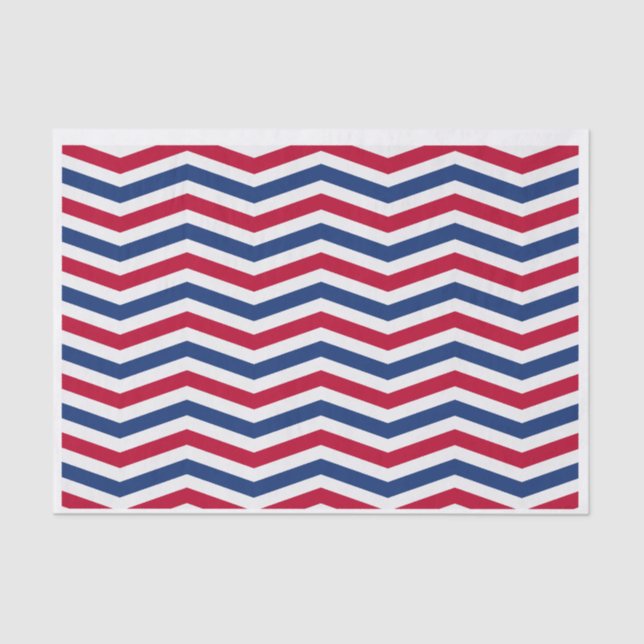 Papel de tejidos rojo blanco y azul (Anverso)