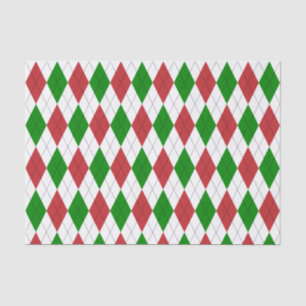 Papel de tejidos rojo oscuro, verde y blanco