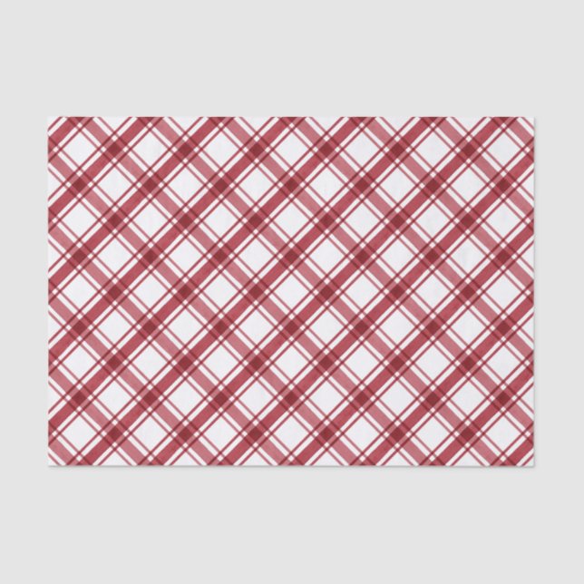 Papel de tejidos rojo y blanco (Anverso)