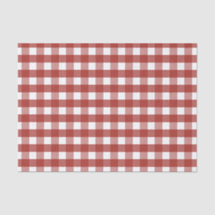 Papel de tejidos rojo y blanco de Gingham