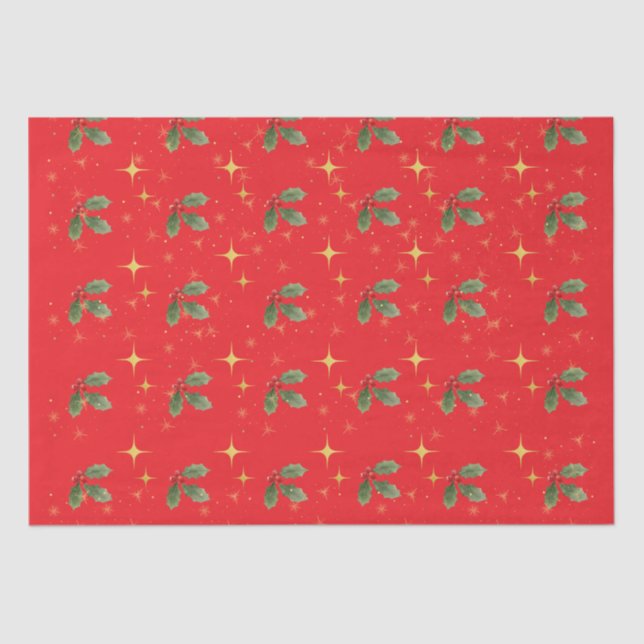 Papel de tejidos rojos para navidades (Anverso)