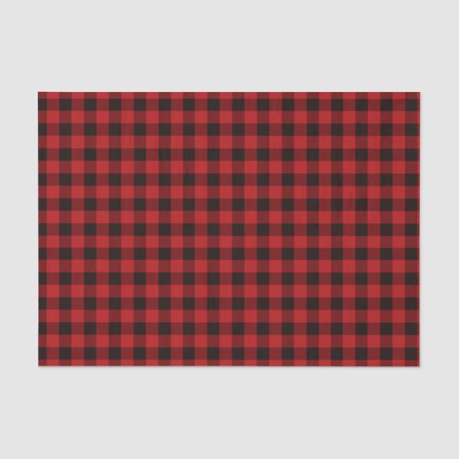 Papel de tejidos rojos y negros en forma de búfalo (Anverso)