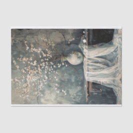 Papel de tejidos romántico de Moody Florals