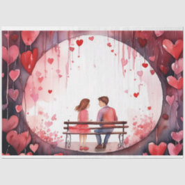 Papel de tejidos románticos