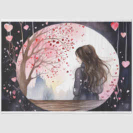 Papel de tejidos románticos