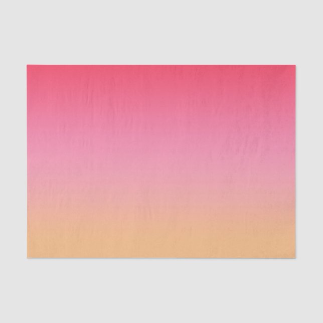 Papel de tejidos rosa Ombre Naranja (Anverso)