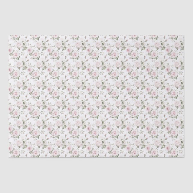 Papel de tejidos rosa y blanco (Anverso)