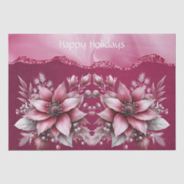 Papel de tejidos rosado floral de vacaciones