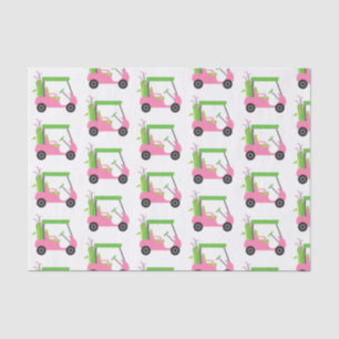 Papel de tejidos rosado y verde para carritos de g