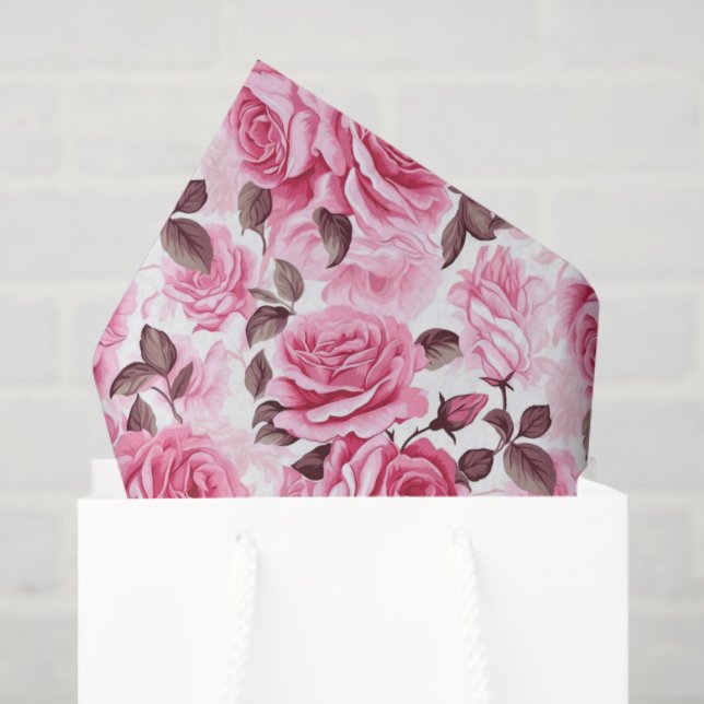 Papel de tejidos rosados (Bolsa de regalo)