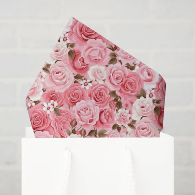 Papel de tejidos rosados (Bolsa de regalo)