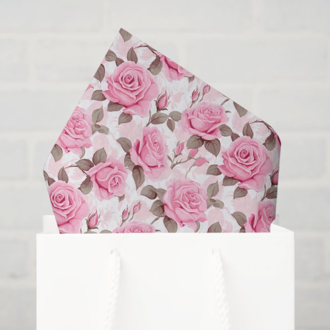 Papel de tejidos rosados (Bolsa de regalo)