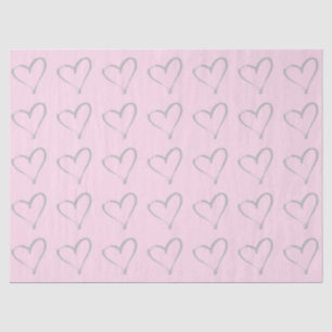 Papel de tejidos Rubor Pink Whimsical Hearts
