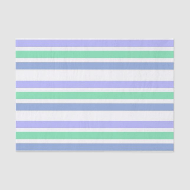 Papel de tejidos Stripe Blue Green (Anverso)