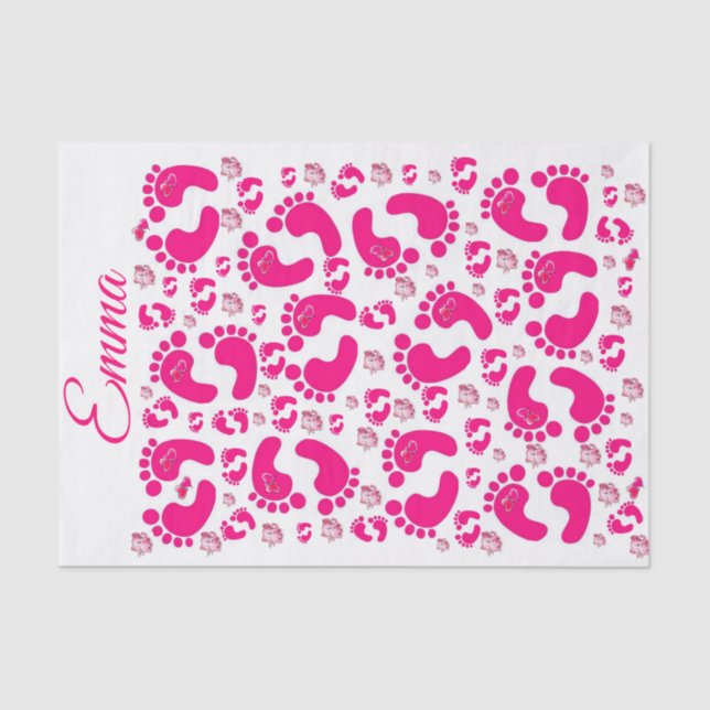 Papel de tejidos tira elefantes Chicas de pies de  (Anverso)