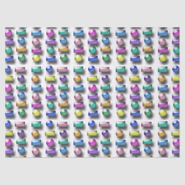 Papel de tejidos - Tres formas dimensionales (Anverso)