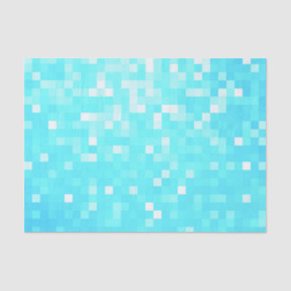 Papel de tejidos Turquoise Aqua Pixels