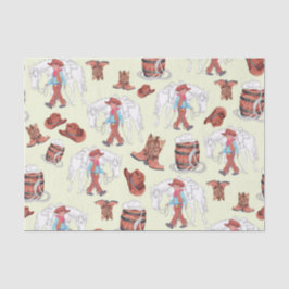 Papel de tejidos Vaquero Joven y Caballo