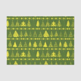 Papel de tejidos verde amarillo para el árbol de n