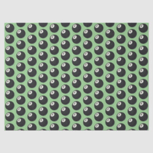 Papel de tejidos verde de ocho bolas y dos mil bol