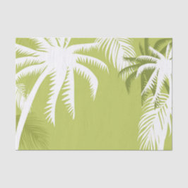  Papel de tejidos verde y blanco del árbol de palm