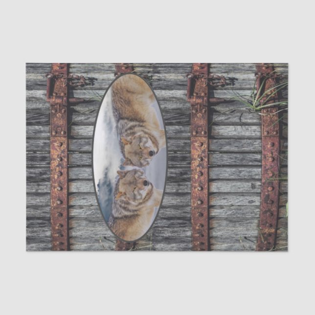 Papel de tejidos Wolves Wood (Anverso)