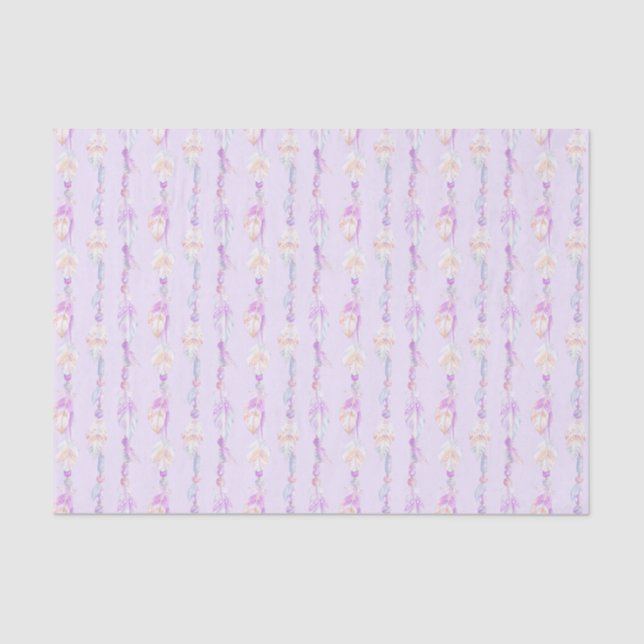 Papel de tela púrpura de la acuarela bohemiana (Anverso)
