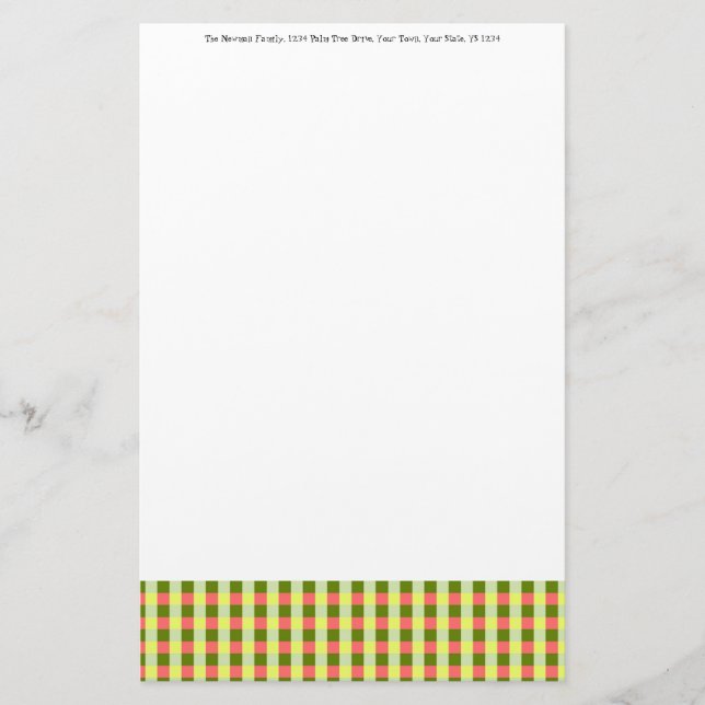Papel de texto de comprobación de sandía (Anverso)