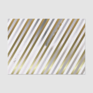 Papel de timbre diagonal plateado, blanco y dorado
