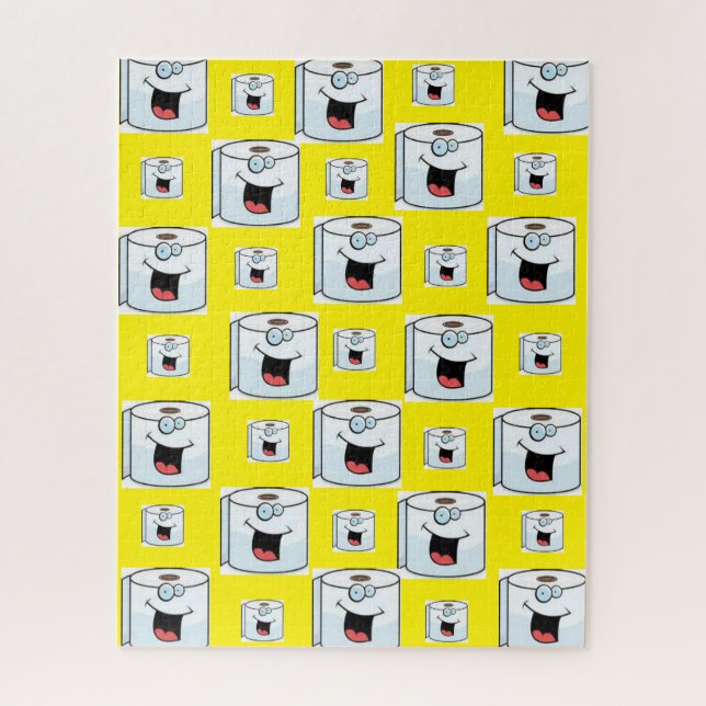 Papel de tocador rompecabezas amarillo (Vertical)