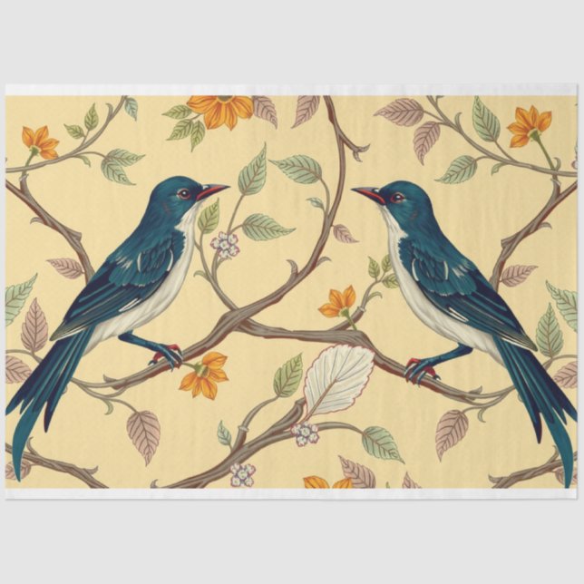 Papel de tono Art Nouveau floral de descomposición (Anverso)