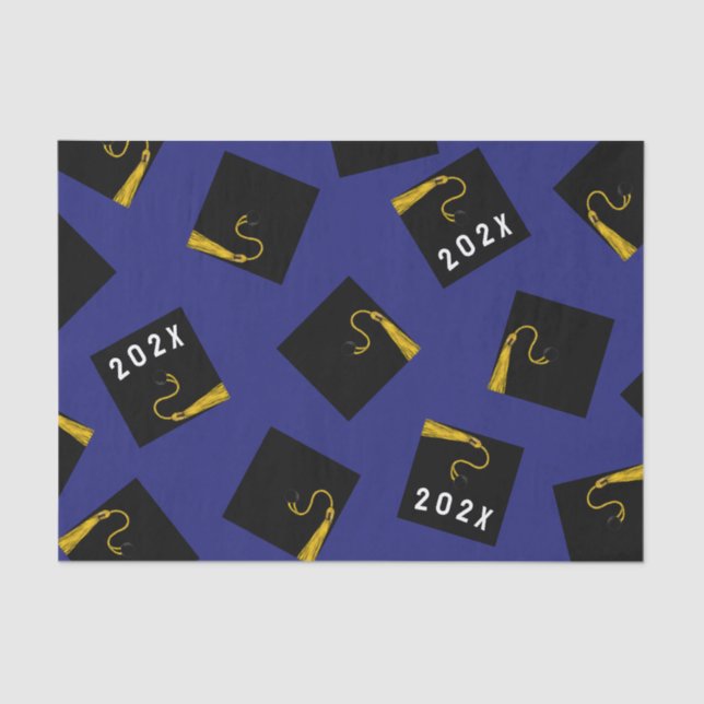 Papel de tono azul de graduación