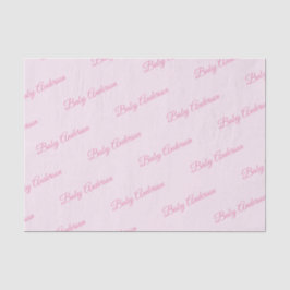 Papel de tono Baby Shower rosado para personalizab