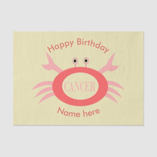 Papel de tono cangrejo con estrella de cáncer (Anverso)